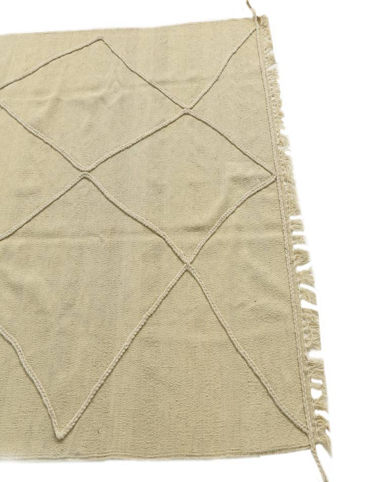 Detail image of  4' 3 x 6'  Hand Knotted Moroccan Wool Rug