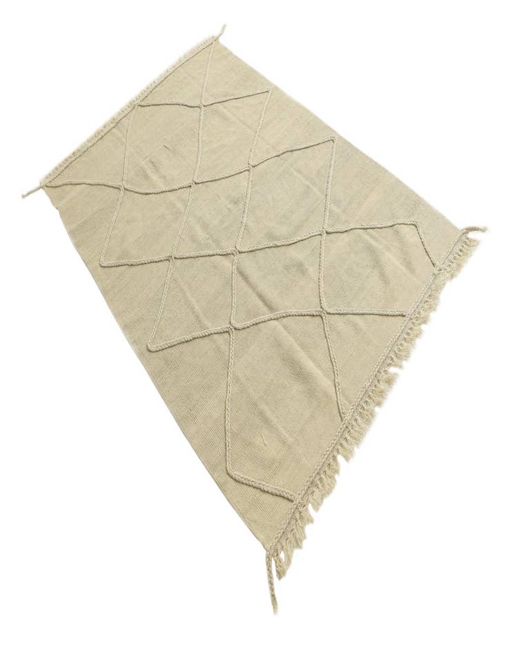 Detail image of  4' 2 x 6' 2  Hand Knotted Moroccan Wool Rug