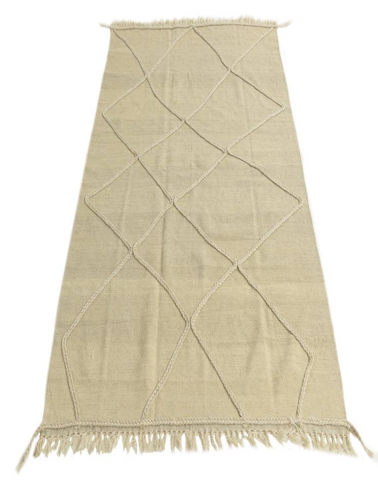 Detail image of  4' 2 x 6' 2  Hand Knotted Moroccan Wool Rug