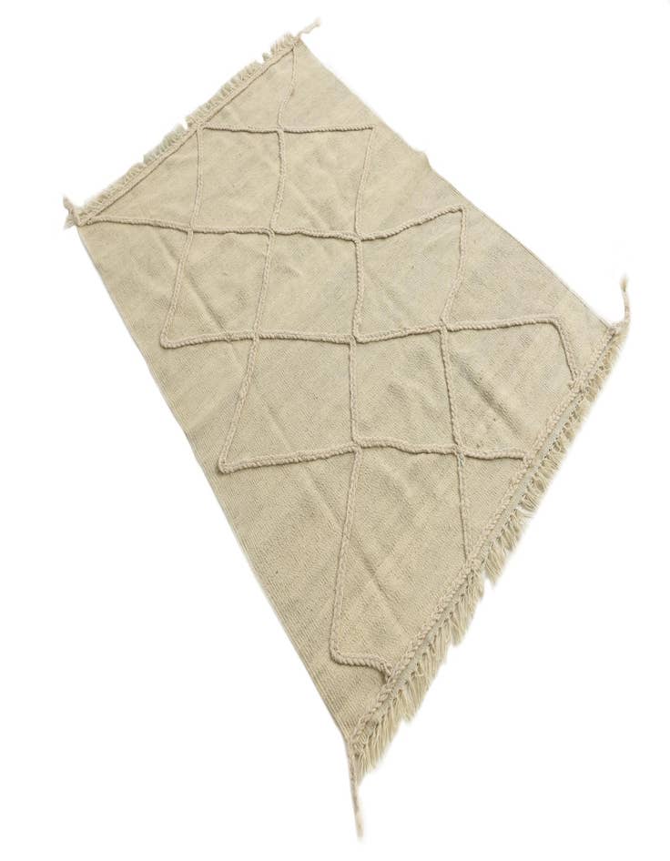 Detail image of  3' 3 x 4' 10  Hand Knotted Moroccan Wool Rug