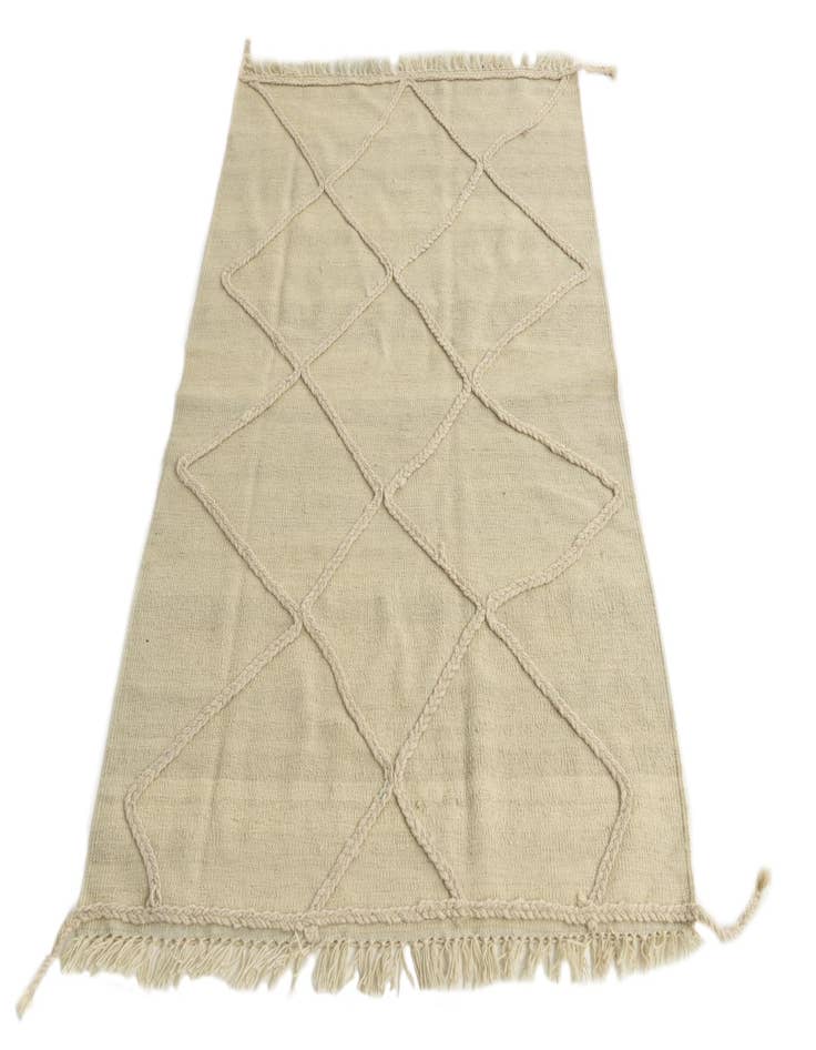 Detail image of  3' 3 x 4' 10  Hand Knotted Moroccan Wool Rug