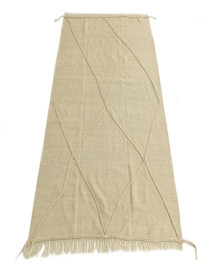 Detail image of  4' 1 x 6'  Hand Knotted Moroccan Wool Rug