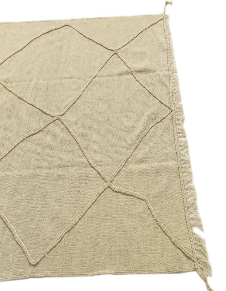 Detail image of  4' 1 x 6'  Hand Knotted Moroccan Wool Rug