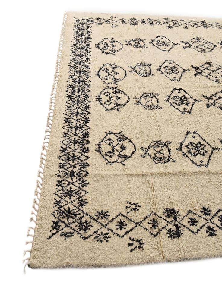 Detail image of  9' x 12' 5  Hand Knotted Moroccan Wool Rug