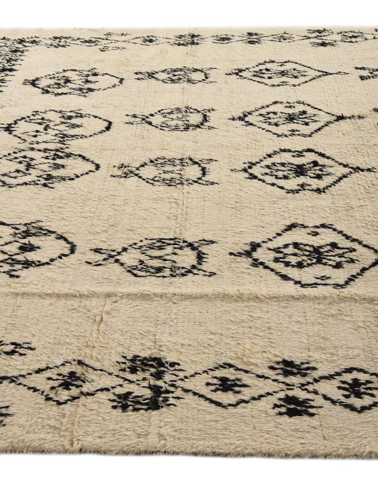 Detail image of  9' x 12' 5  Hand Knotted Moroccan Wool Rug
