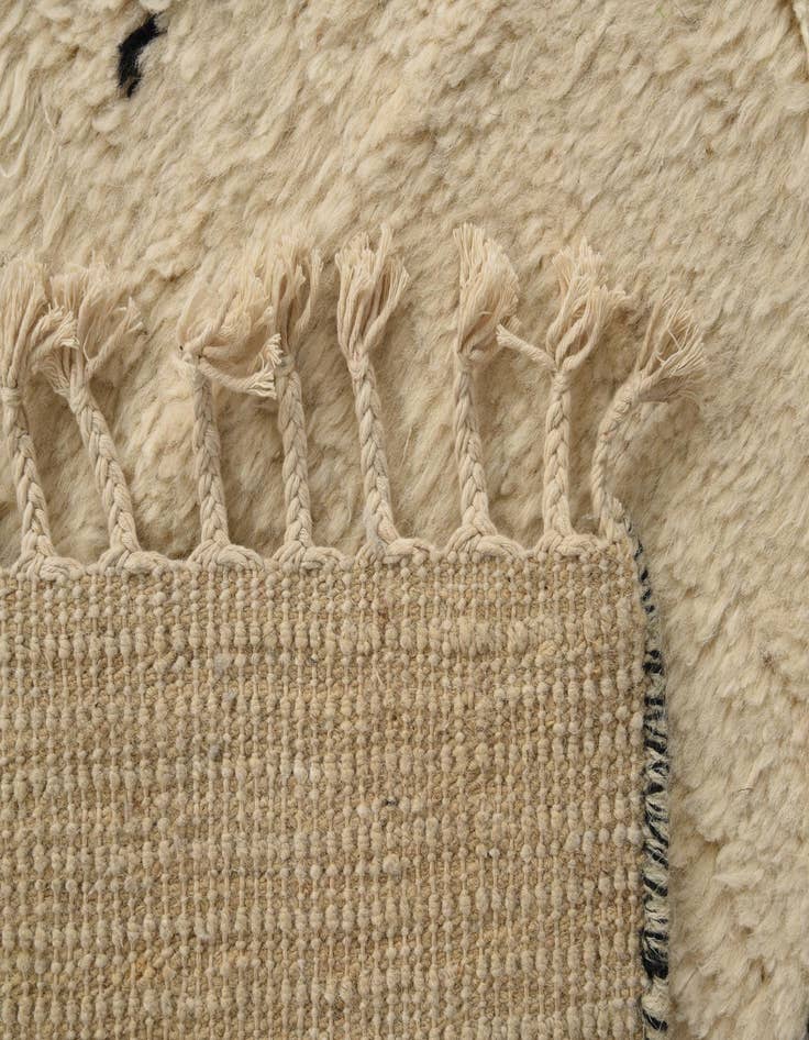 Detail image of  9' x 12' 5  Hand Knotted Moroccan Wool Rug