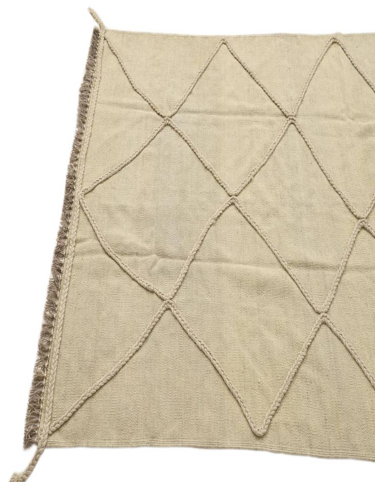 Detail image of  4' 1 x 6'  Hand Knotted Moroccan Wool Rug