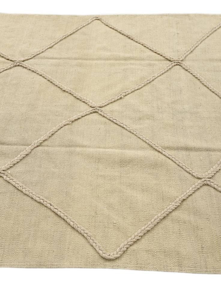 Detail image of  4' 1 x 6'  Hand Knotted Moroccan Wool Rug