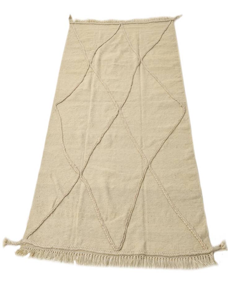 Detail image of  4' 2 x 6'  Hand Knotted Moroccan Wool Rug