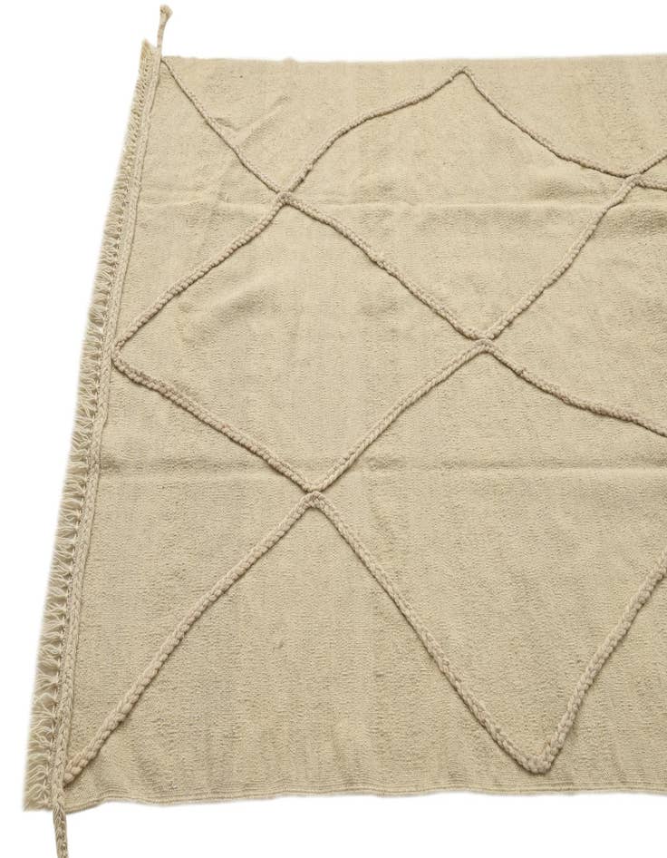 Detail image of  4' 2 x 6'  Hand Knotted Moroccan Wool Rug