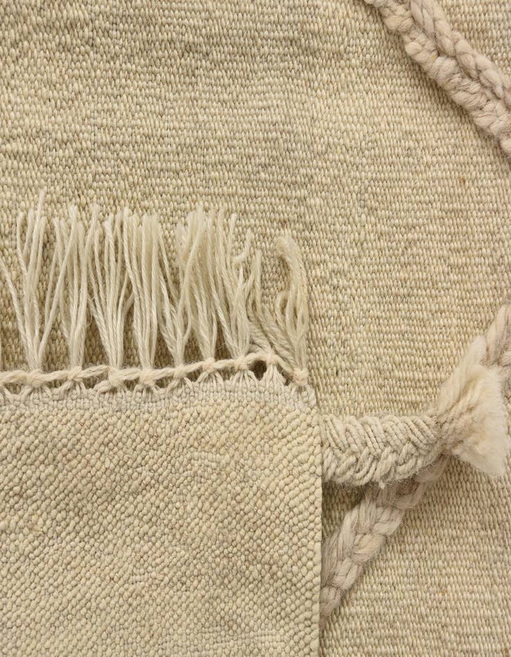 Detail image of  4' 2 x 6'  Hand Knotted Moroccan Wool Rug