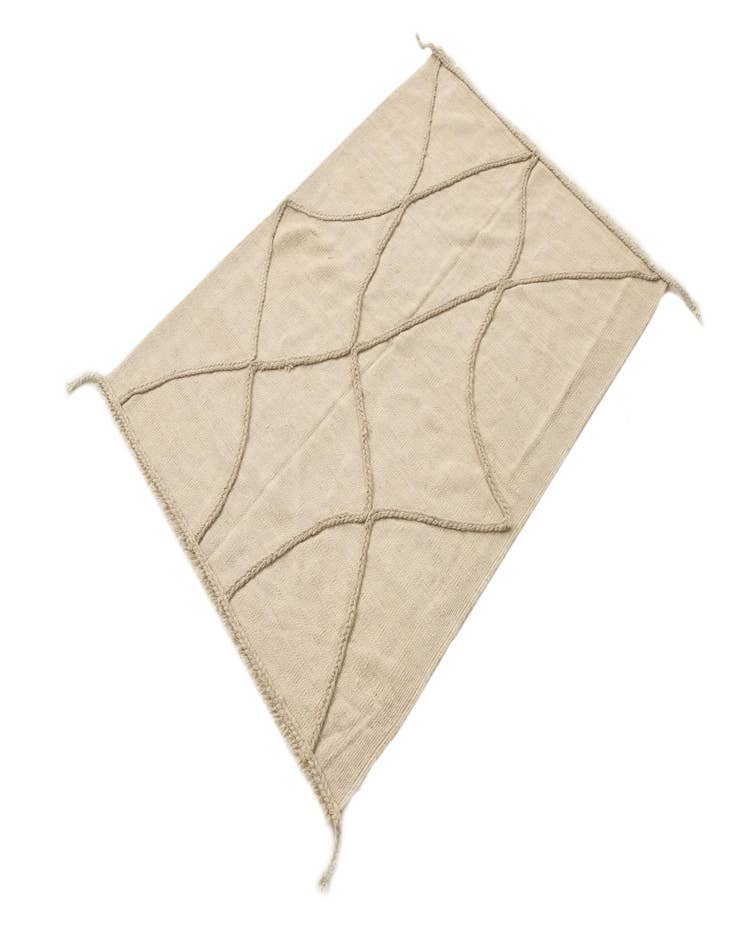 Detail image of  3' 3 x 4' 7  Hand Knotted Moroccan Wool Rug