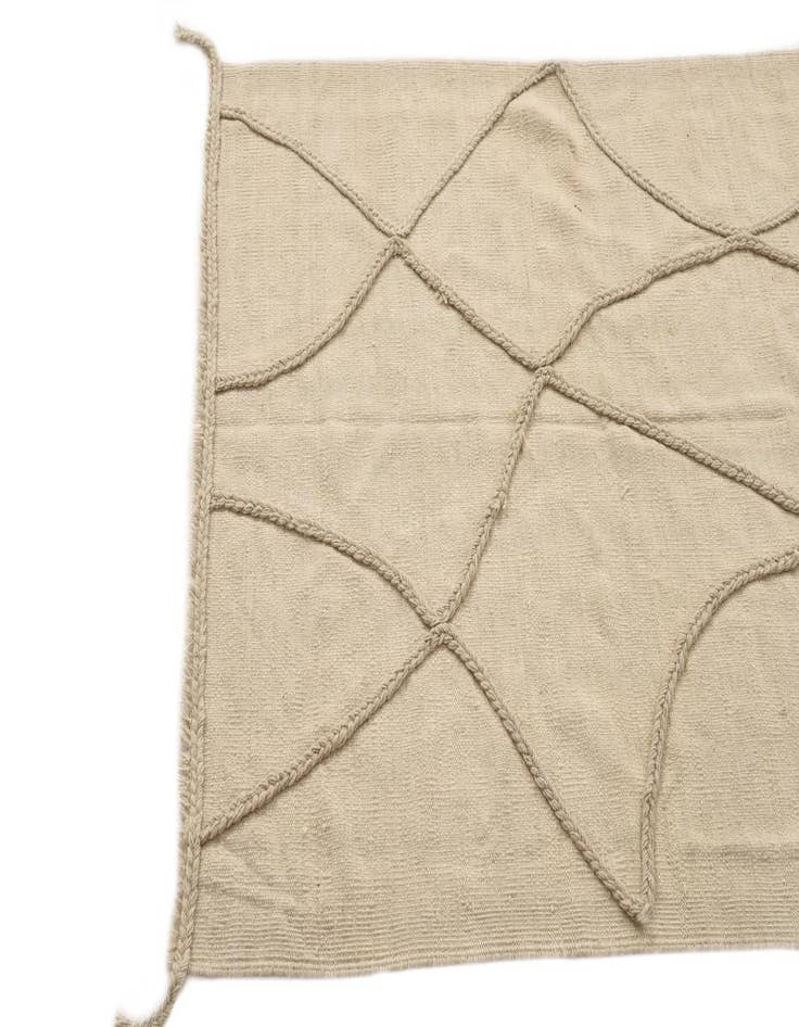 Detail image of  3' 3 x 4' 7  Hand Knotted Moroccan Wool Rug