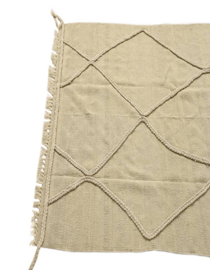 Detail image of  3' 5 x 4' 7  Hand Knotted Moroccan Wool Rug