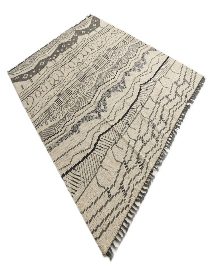 Detail image of  8' 1 x 10' 2  Hand Knotted Moroccan Wool Rug