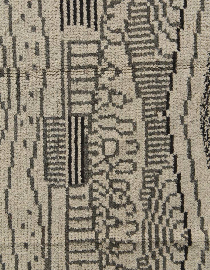 Detail image of  8' 1 x 10' 2  Hand Knotted Moroccan Wool Rug