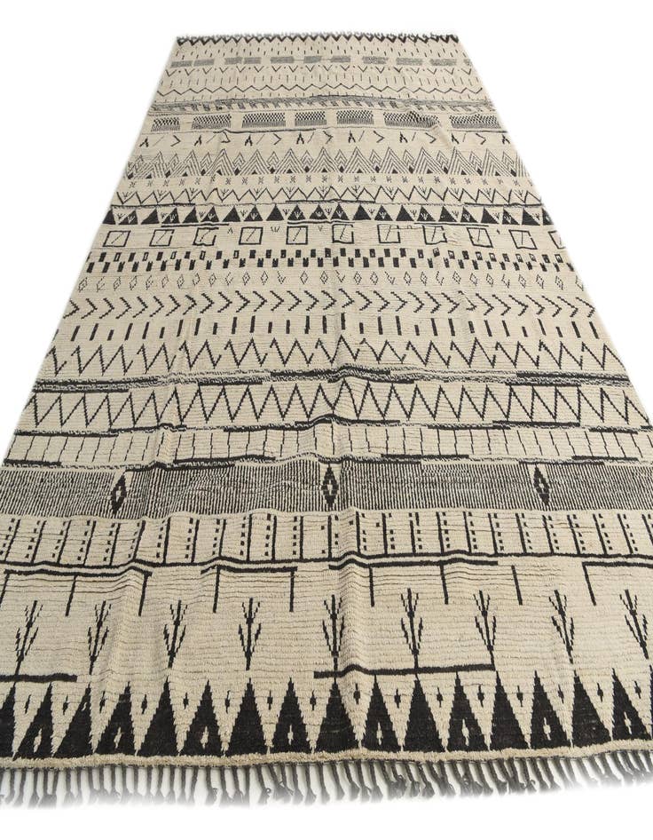 Detail image of  10' 3 x 14' 5  Hand Knotted Moroccan Wool Rug