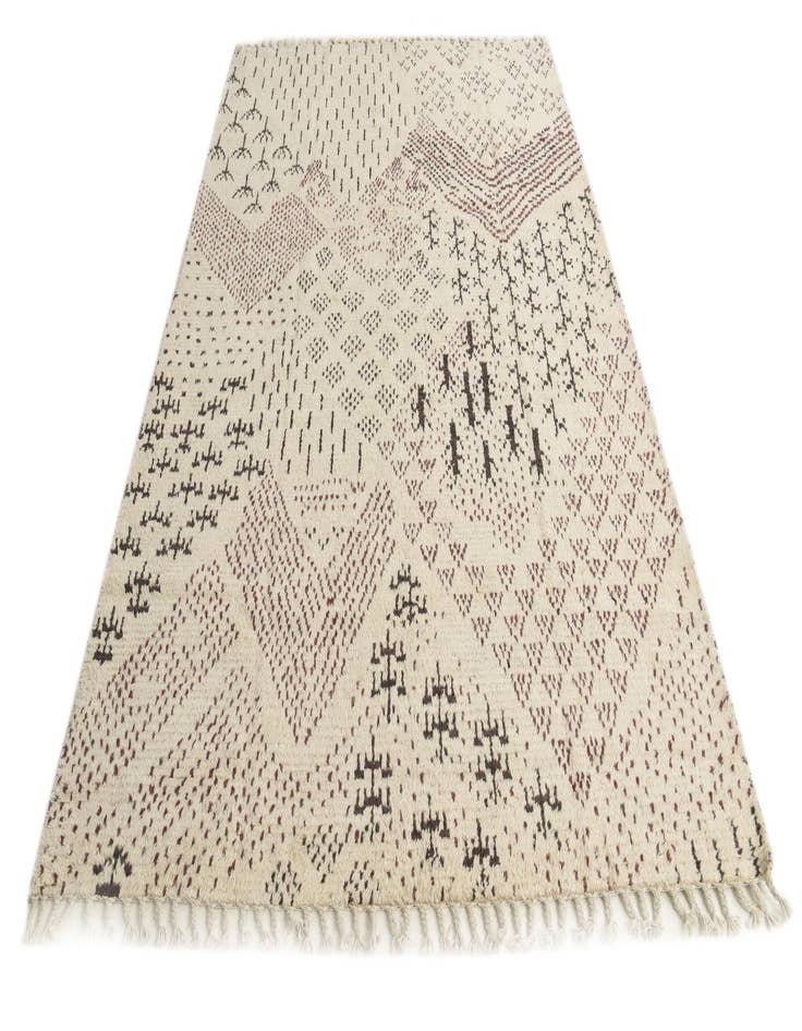 Detail image of  5' 10 x 9' 3  Hand Knotted Moroccan Wool Rug