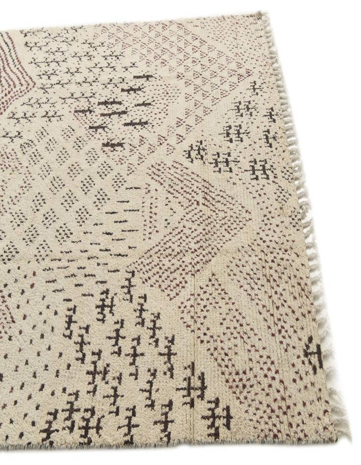 Detail image of  5' 10 x 9' 3  Hand Knotted Moroccan Wool Rug