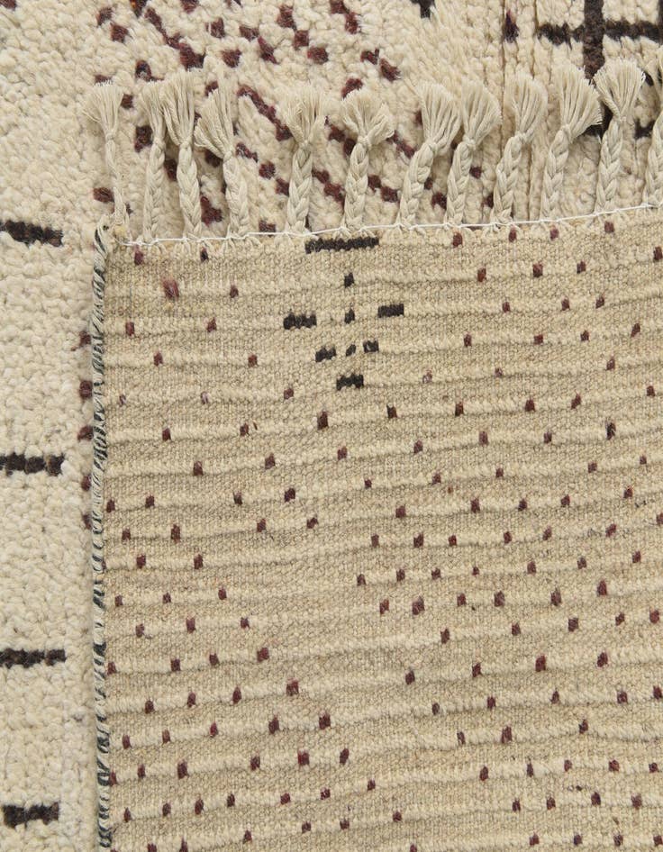 Detail image of  5' 10 x 9' 3  Hand Knotted Moroccan Wool Rug