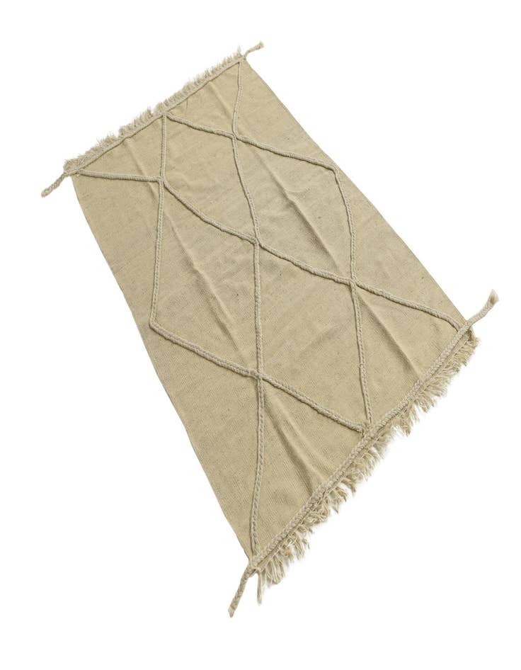 Detail image of  3' 3 x 5'  Hand Knotted Moroccan Wool Rug