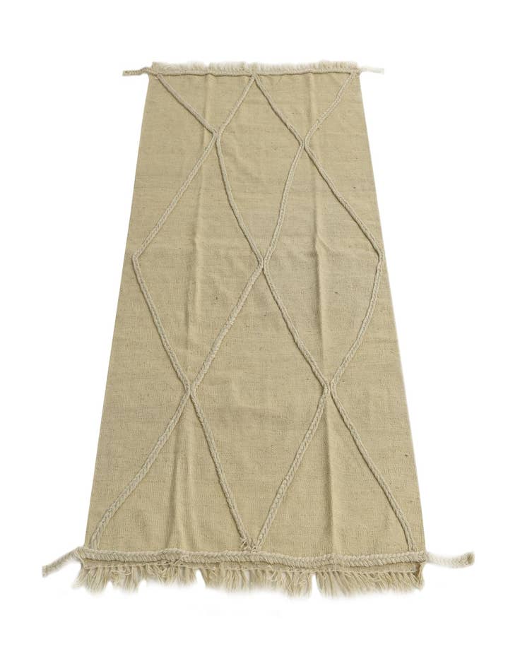 Detail image of  3' 3 x 5'  Hand Knotted Moroccan Wool Rug