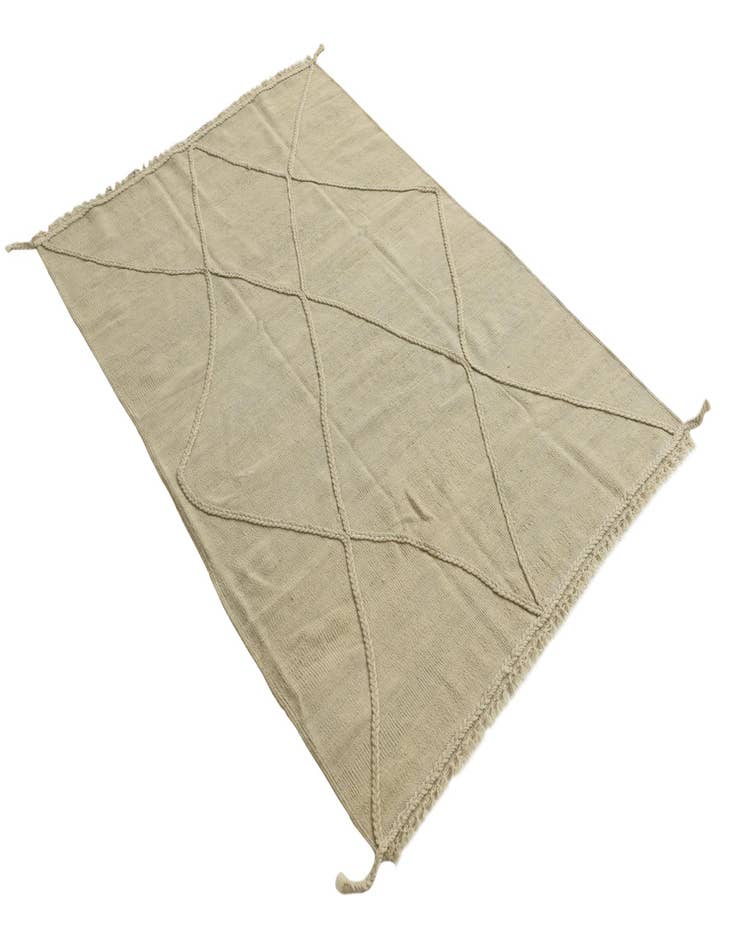 Detail image of  4' 2 x 6' 1  Hand Knotted Moroccan Wool Rug