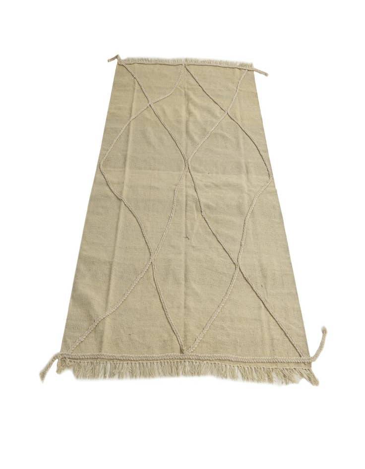 Detail image of  4' 1 x 6'  Hand Knotted Moroccan Wool Rug