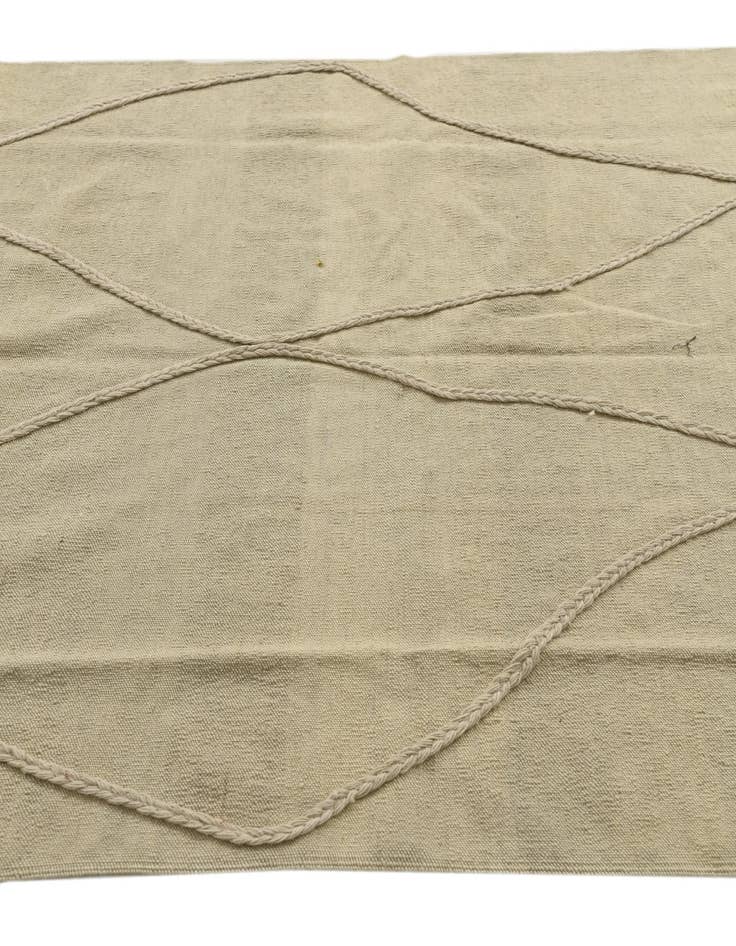 Detail image of  4' 1 x 6'  Hand Knotted Moroccan Wool Rug