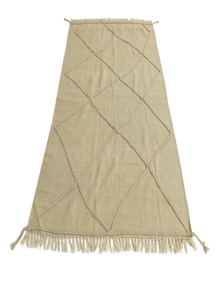 Detail image of  4' 1 x 6' 1  Hand Knotted Moroccan Wool Rug