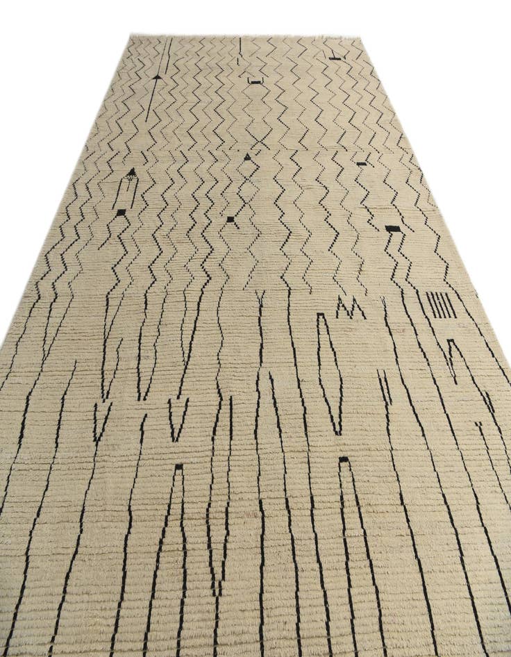 Detail image of  10' x 14' 6  Hand Knotted Moroccan Wool Rug