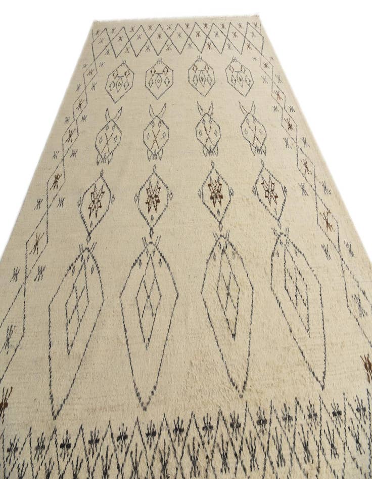 Detail image of  9' 10 x 14' 3  Hand Knotted Moroccan Wool Rug