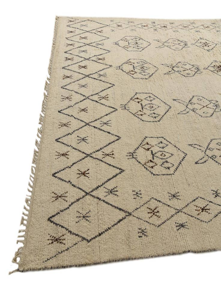 Detail image of  9' 10 x 14' 3  Hand Knotted Moroccan Wool Rug