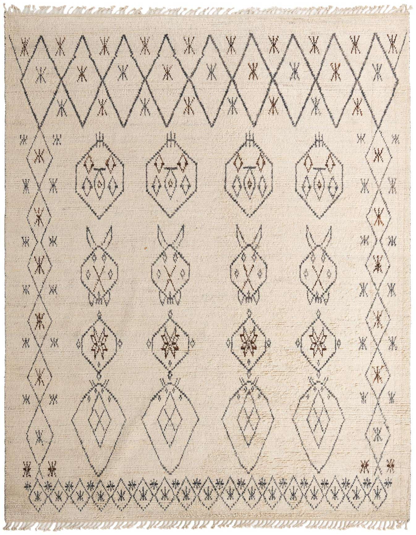 Primary image  9' 10 x 14' 3  Hand Knotted Moroccan Wool Rug