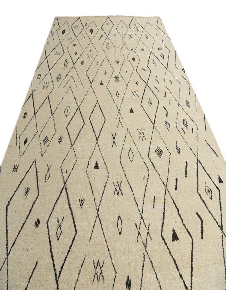 Detail image of  10' x 14' 8  Hand Knotted Moroccan Wool Rug