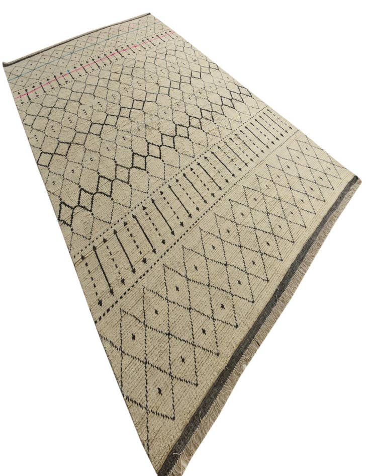 Detail image of  9' 10 x 15'  Hand Knotted Moroccan Wool Rug