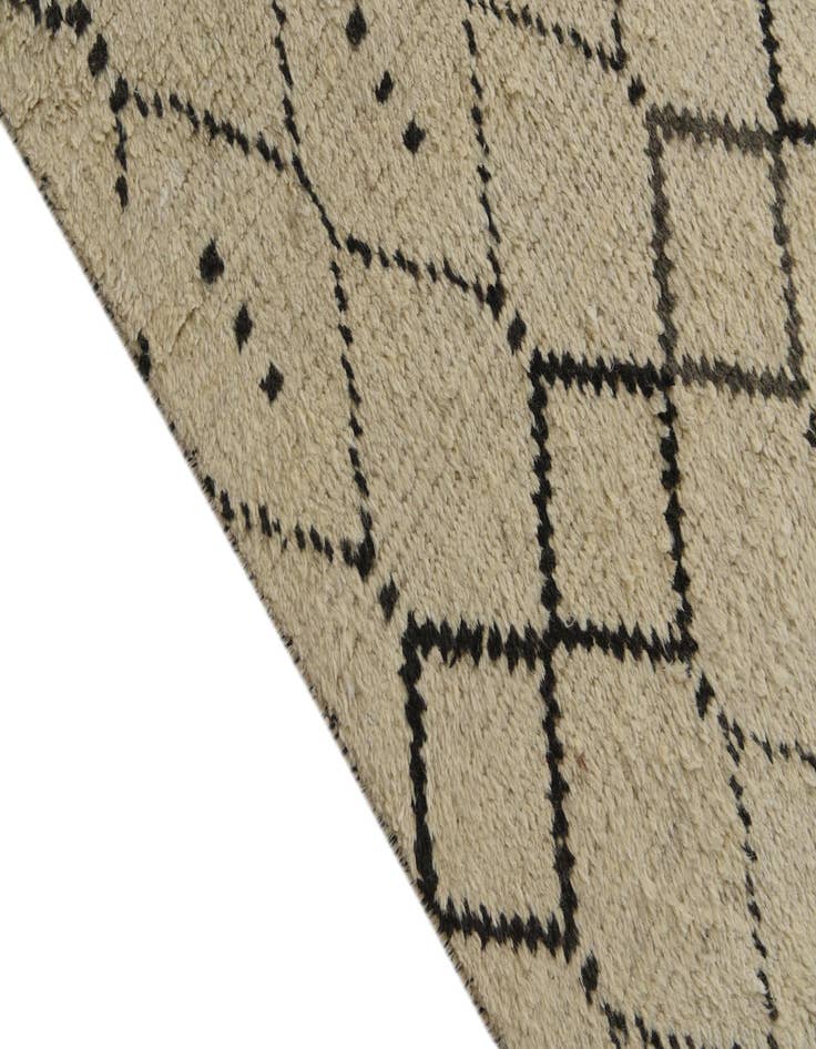 Detail image of  9' 10 x 15'  Hand Knotted Moroccan Wool Rug