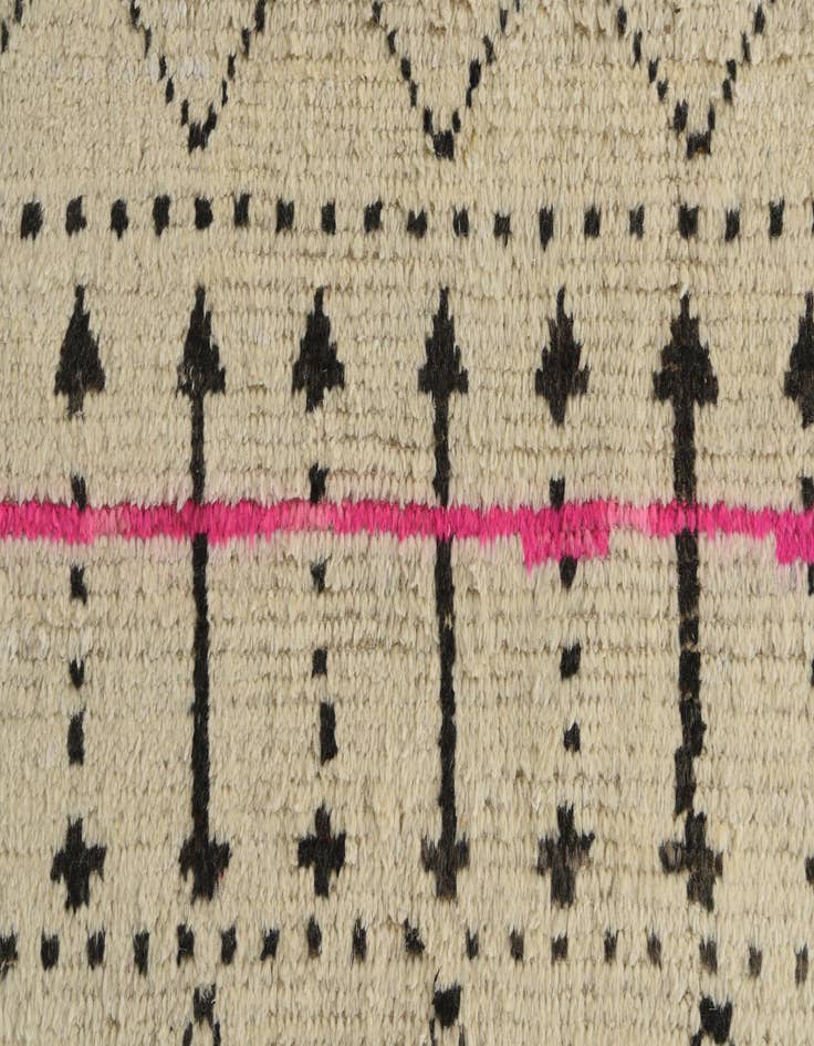 Detail image of  9' 10 x 15'  Hand Knotted Moroccan Wool Rug