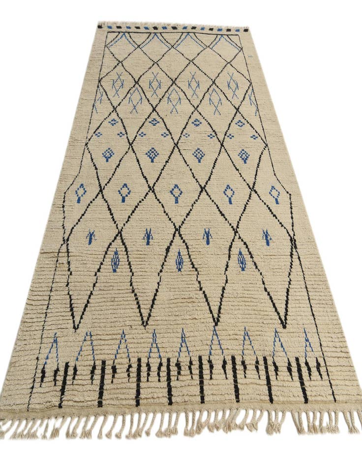 Detail image of  6' x 9' 3  Hand Knotted Moroccan Wool Rug