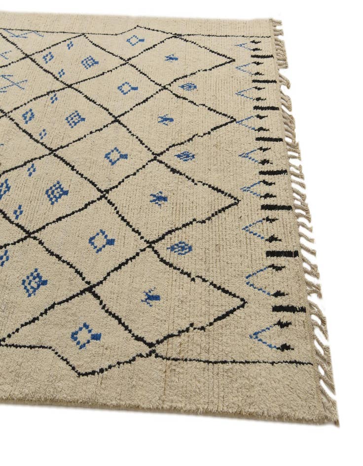 Detail image of  6' x 9' 3  Hand Knotted Moroccan Wool Rug