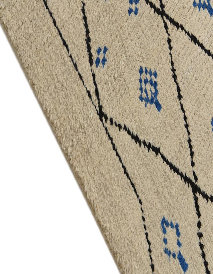 Detail image of  6' x 9' 3  Hand Knotted Moroccan Wool Rug