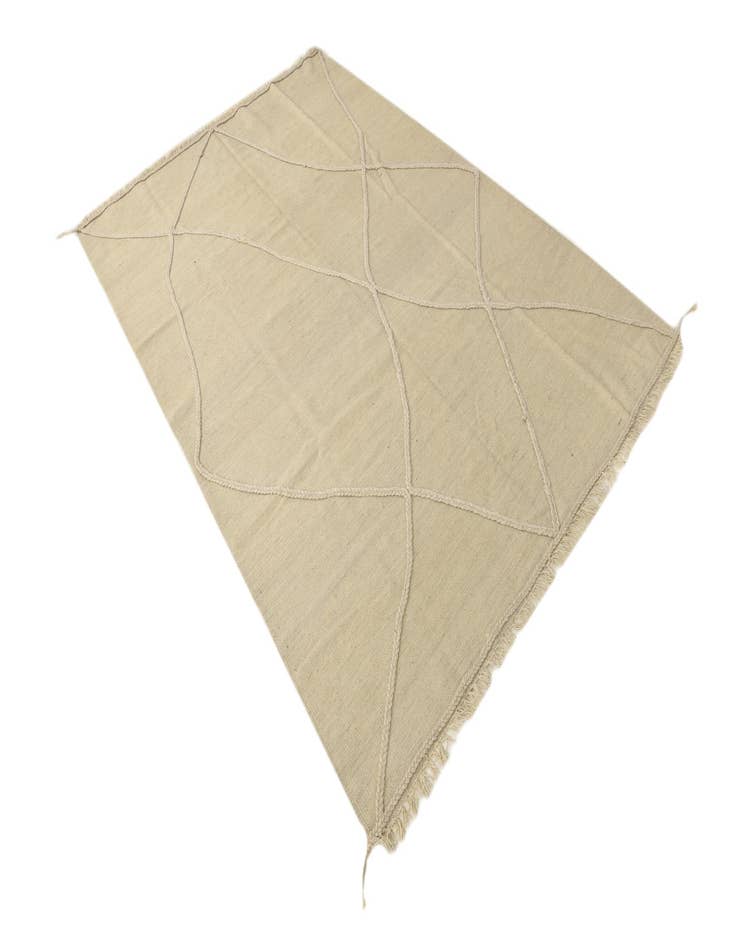 Detail image of  5' 6 x 8' 2  Hand Knotted Moroccan Wool Rug