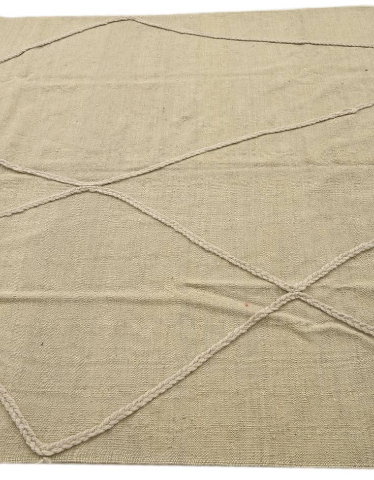 Detail image of  5' 6 x 8' 2  Hand Knotted Moroccan Wool Rug