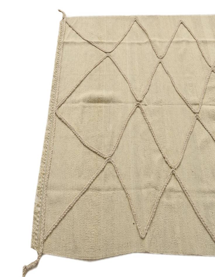 Detail image of  4' 1 x 5' 11  Hand Knotted Moroccan Wool Rug