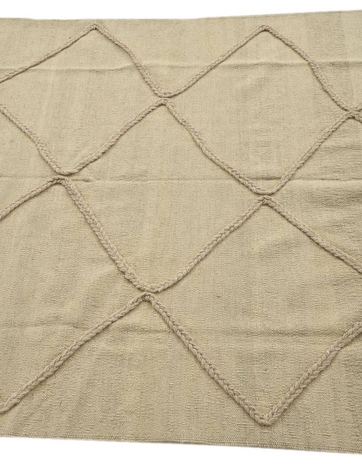 Detail image of  4' 1 x 5' 11  Hand Knotted Moroccan Wool Rug