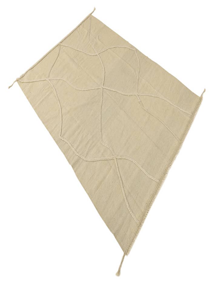 Detail image of  4' 8 x 6' 10  Hand Knotted Moroccan Wool Rug