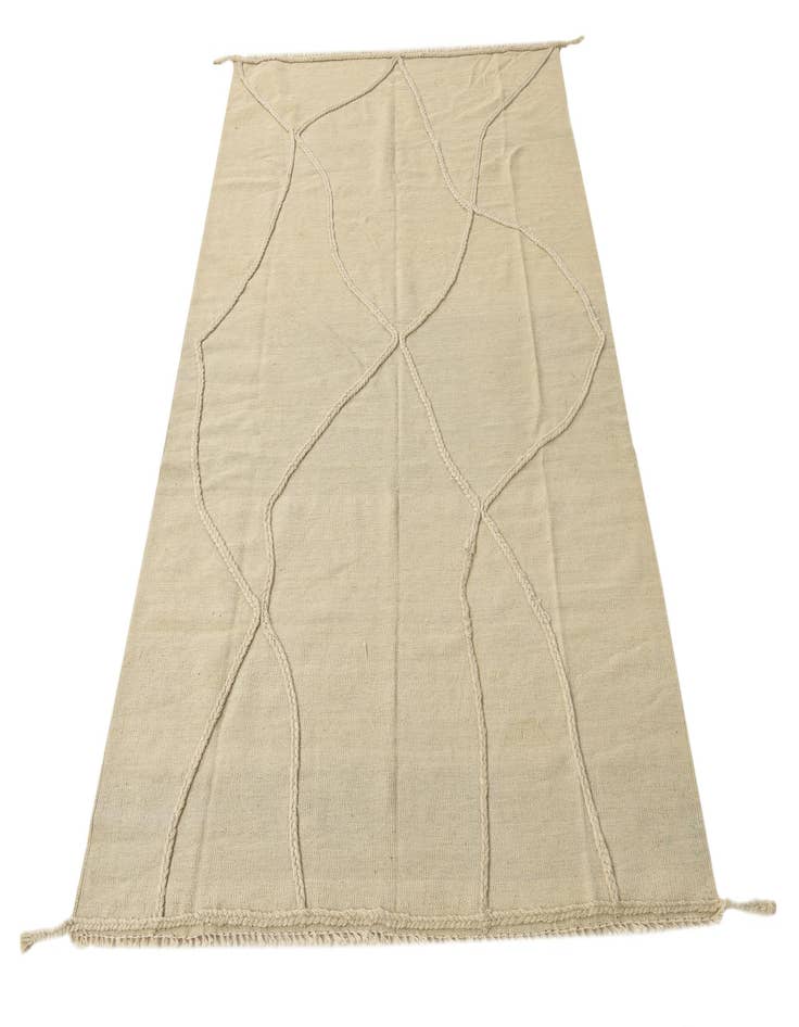 Detail image of  4' 8 x 6' 10  Hand Knotted Moroccan Wool Rug