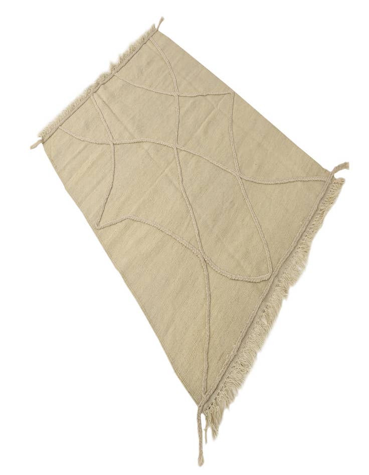 Detail image of  3' 5 x 5' 1  Hand Knotted Moroccan Wool Rug