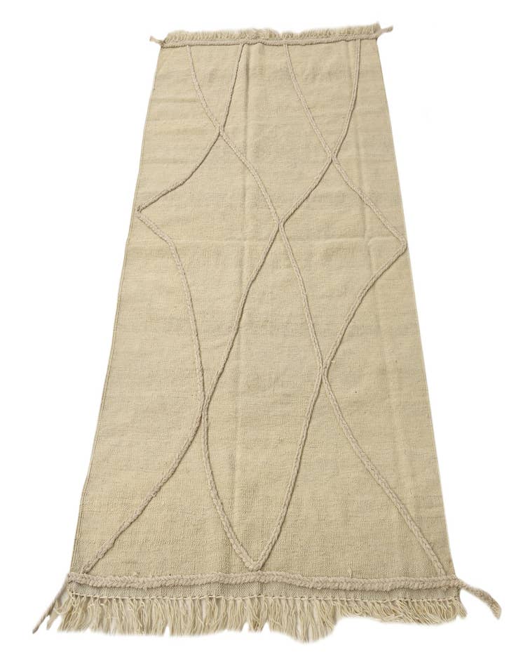 Detail image of  3' 5 x 5' 1  Hand Knotted Moroccan Wool Rug