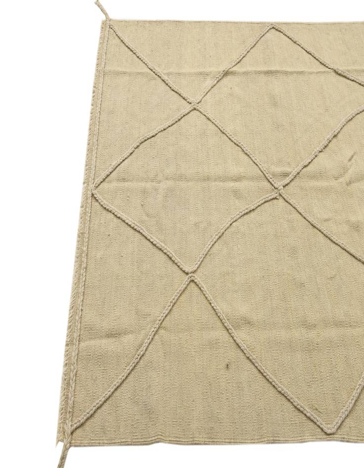 Detail image of  4' x 6'  Hand Knotted Moroccan Wool Rug